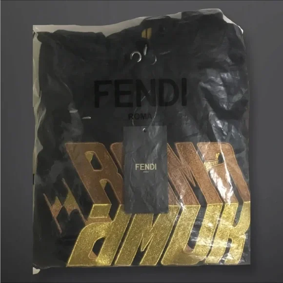 XS-Fendi Vintage Hoodie Sweatshirt Designer Brand with Size XSmall-34